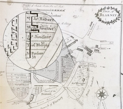 plan of Blarney village