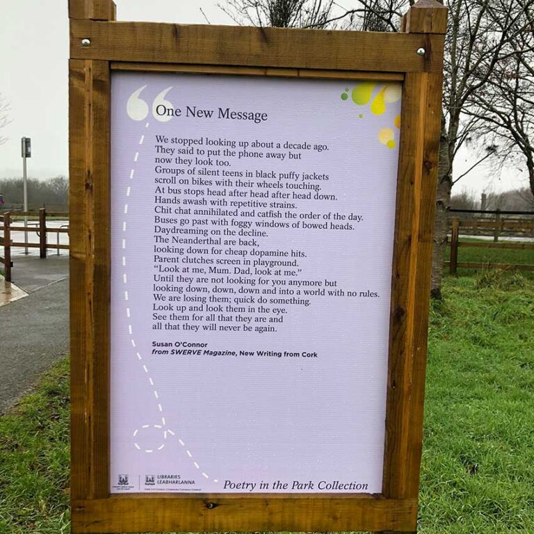 Poetry in the Park "One New Message"