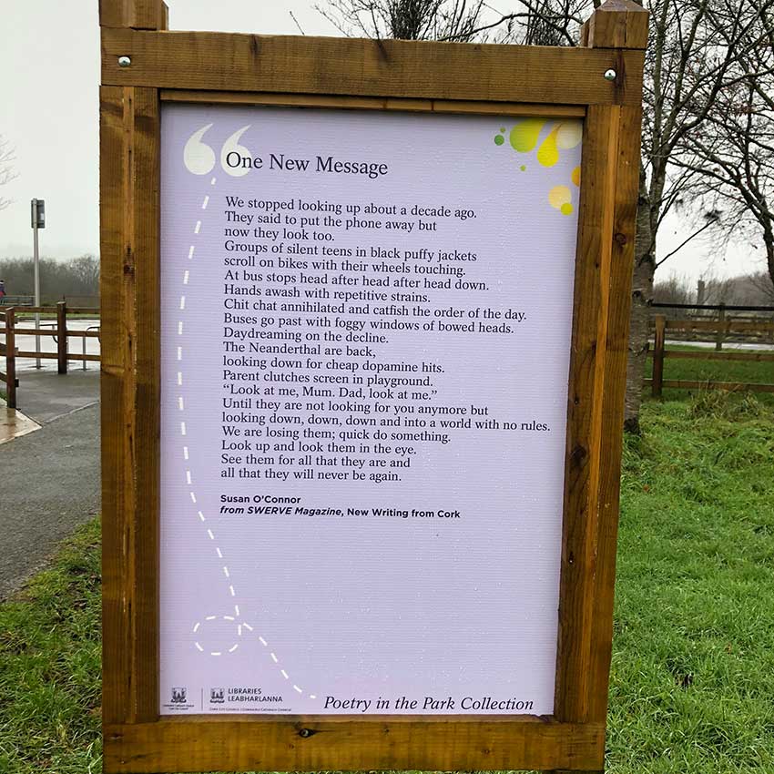 Poetry in the Park #13 – One New Message